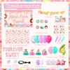 LXlucktim Four Ever Donut Sweet Birthday Decorations for girl, 131 Pcs Donut 4th Birthday Party Supplies decorations - Banner, Cake Toppers, Balloons, Tablecloth, Centerpieces