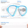 COPOZZ Scuba Mask, No Fogging Snorkeling Scuba Dive Glasses, Great Seal Free Diving Tempered Glass Mask Goggles (Blue)
