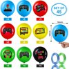 45 Pieces Video Game Latex Balloons, 12 Inch Gaming Gamer Birthday Party Decorations for Kids' Party Boys Video Game Party Game Night Party Game on Party Level Up Party Supplies
