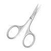 Small Precision Scissors, 3.5 Inch Multi-Purpose Vintage Beauty Grooming Kit for Facial Hair, Eyebrow, Eyelash, Beard,with PU Cover (Silver)