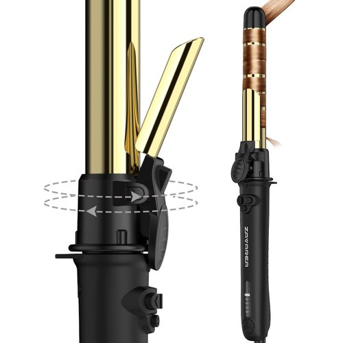 Rotating Curling Iron - Auto Rotating Curling Iron for Effortless Beachy Waves - Self Curling Hair Curler with Automatic Rotation - Long Hair Curling Iron