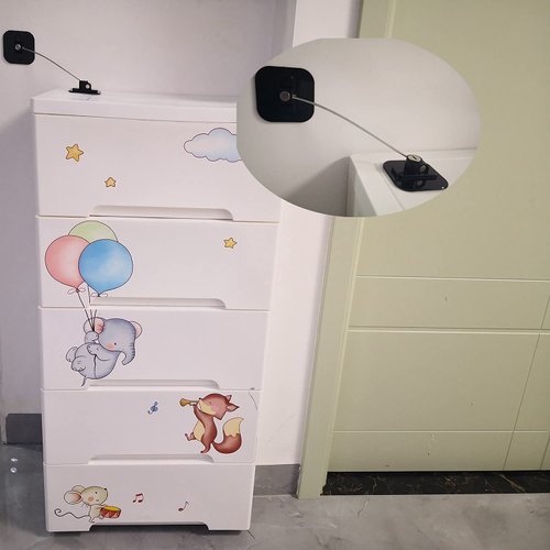 YEYA Upgraded Child Safety Lock, Refrigerator Lock for Kids, Mini Fridge Lock with Key