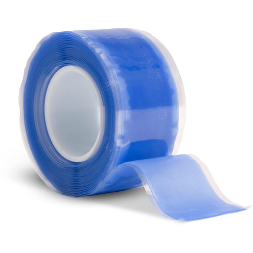 Domain Cycling - Bike Handlebar Tape - Self-Fusing Silicone Waterproofing Tape - 10 Ft Roll of Self-Bonding Handlebar Tape for Road Bike - Repair Griptape (Blue)