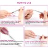 Premium Cuticle Pusher and Gel Polish Remover Set with Nail Files, Professional Grade Stainless Steel Cuticle Remover, Durable Pedicure Manicure Tools Nail Care Kit for Fingernails Toenails Silver