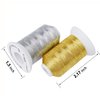 Simthread 6 Gold Metallic Embroidery Machine Thread 500M(550Y) for Embroidery and Decorative Sewing