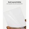 HYARUAT 3x4 White Clear Toploaders - 35pt Hard Plastic Card Sleeves with Protective Film, Trading & Kpop Card Top Loaders, 50 Pack