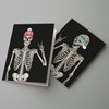 Ritzy Rose 24 Skeleton Christmas Cards in 4 Fun Holiday Illustrations + Envelopes