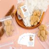 Zhanmai Set of 12 Mini Plush Smile Bears Gift Little Pocket Bear Inspirational Bear Hug Gift Card Organza Bags for Valentine's Day Class Baby Shower Birthday Graduation Party Favors