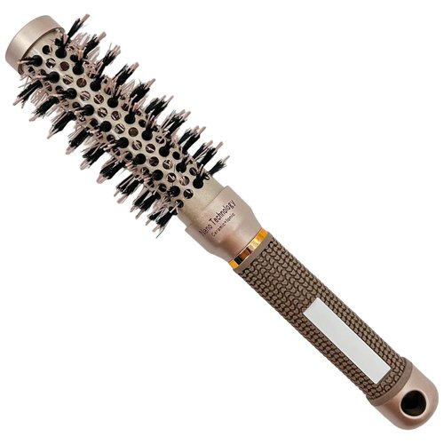 1.25 Inch Round Brush, 2.25-Inch Bristles with Ceramic Coating and Boar Bristles