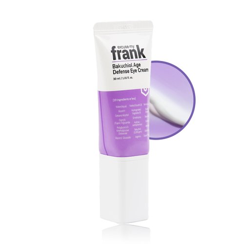 Excuse My Frank Bakuchiol Age Defense Eye Cream Correction for Puffy Eye Bags Fine Lines Dark Cir...
