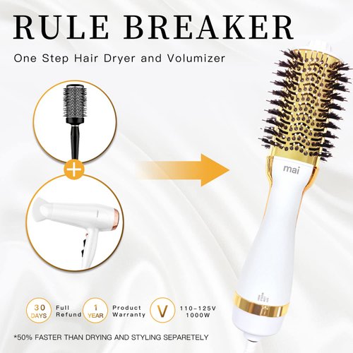 MARKABLE One-Step Hair Dryer and Volumizer, Professional Hair Dryer Brush Blow Dryer Brush in One for All Hair Types
