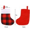 SULOLI 12 Pack Christmas Small Stockings, Red and Black Buffalo Plaid Christmas Hanging Stockings with Plush Cuff for Christmas Party Tree Decorations