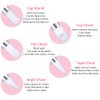 21 Pcs Nail Art Brushes Nail Art Tool Set Resin Palette Nail Art Painting Mixed Color 2 Way Acrylic Silicone Carving Pen Dotting Pen Tool Manicure Kit DIY Makeup Display Board for Home Salon, Pink
