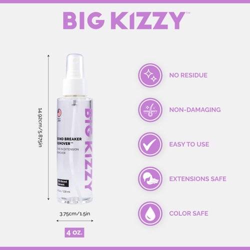 Big Kizzy Oil Tape in Extension Remover and Residue Remover - Gentle and Efficient removal for hu...