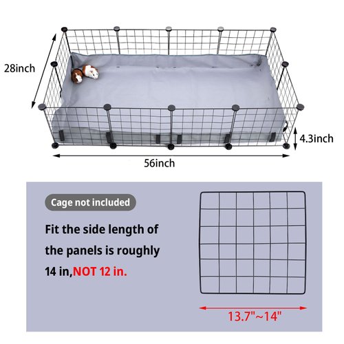 DZWLKJ Guinea Pig Cage Liner, Waterproof and Washable Base, 28"X56", Suitable for Rabbits, Bunny, Chinchillas, Hedgehog, Ferrets and Other Small Animals