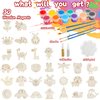 Glintoper 30 Wooden Magnet Painting Craft Kit, Paint Your Own Easter Art and Craft Supplies, Basket Stuffers Party Favors for Boys Girls, Classroom Prize Goodie Bag Gifts for Kids 4-8