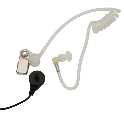 GoodQbuy 2Pcs Flexible Spring Air Tube Replacement Walkie Talkie Earphone Earpiece Coil Acoustic Air Tube for Two-Way Radio Headsets (White)