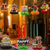 JULMELON 8PCS Kwanzaa Table Decorations Honeycomb Centerpiece, Kwanzaa Decor Traditional African Drum Candlestick Table Toppers Happy Kwanzaa Decorations for Office Home Party Favors Supplies