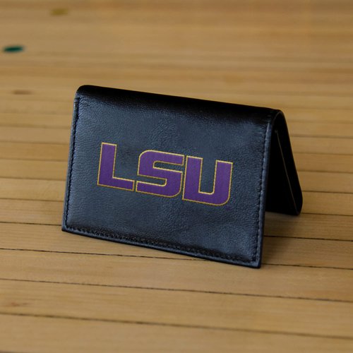Rico Industries NCAA Embroidered Leather Trifold Wallet, Tennessee Volunteers, Black, 3.25 x 4.25-"
