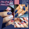 Allstarry Nail Glitter 4Pcs Holographic America's Patriotic Nail Art Glitter Sparkly Red Blue Chunky Flakes Veterans Day Body Sequin 4th of July Decoration for Manicure Independence Day