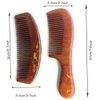 Sitronugras Handmade Wooden and Natural Sandalwood Combs Set - Detangling Fine Tooth Comb with Handle for Women, Anti Static Moon Shape Comb for Straight, Wavy, Dry, Thick or Fine Hair
