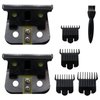 2 Pack Black Replacement Blades Compatible for Andis T Outliners GTX GTO Trimmer Fit for Hair Clippers Model #04710/04521