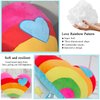 zxmbeddings 17.7"X13.8"Heart Pillow Stuffed Rainbow Heart Shaped Throw Pillow Plush Toy Gifts