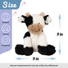Hopearl Adorable Plush Cow Toy Floppy Dairy Cattle Soft Stuffed Animal Cute Birthday Gifts for Boys Girls Kids Toddlers, 9''