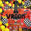 DEAPEICK 134pcs Balloons Race Car Birthday Party Supplies Decorations for Boys - Racing car Theme Party Supplies Happy Birthday Racecar Number Balloons Garland Kit Vroom Birthday Party Decorations