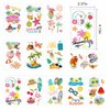 60 Pieces Summer Temporary Tattoos for Kids, Pool Party Favors, Hawaiian Luau Beach Temporary Tattoo, Watermelon Strawberry Pineapple Flamingo Tattoo Stickers for Birthday Party Supplies