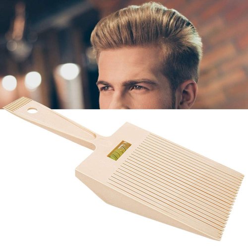 Haosie Flat Top Comb, Dual Ended Flattopper Comb, Barber Hair Comb Tool with Level Bang Liquid, Professional Haircut Level Comb