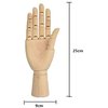 TAPBULL Wood Artist Drawing Manikin Articulated Mannequin with Wooden Flexible Fingers 10" Right Hand (10 inches-Right Hand)