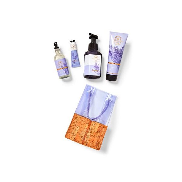 Generic Bath and Body Aromatherapy LAVENDER + VANILLA Gift Set Essential oil mist, ultimate hydration body cream, gentle foaming hand soap and hand cream