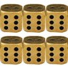 Metal Dice Set 6pcs Brass Dices Game Dice Metal Dices Poker Party Game Toy Portable Dice Man Boyfriend Club Bar Entertainment Game Accessories