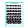 Bodermincer Black/Colored Cluster Lashes 240pcs 20D/40D DIY Eyelash Extension D Curl Long Individual Lashes Mixed Tray Faux Mink Lash Clusters Extensions 8-22mm (40D 8-10-12-14-16mm MIX)
