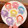 10 Pieces Cute Butterfly Hair Ties for Girls Elastic Rubber Bands Colorful Hair Scrunchies for Toddler Girls Kids Women Ponytail Holders Hair Accessories