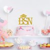 Gold Glitter BSN Cake Topper - Nurse/RN Graduation Party Decoration - Nurse Graduation Cake Decorations - Nursing Grad Party Decorations