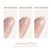 RARJSM Apricot Nude Gel Nail Polish,Neutral Sheer Cream Nude LED UV Curing Requires Soak Off Clear Pink Jelly French Manicure Nail Polish 1pcs Single Bottle 15ml for Home Salon DIY