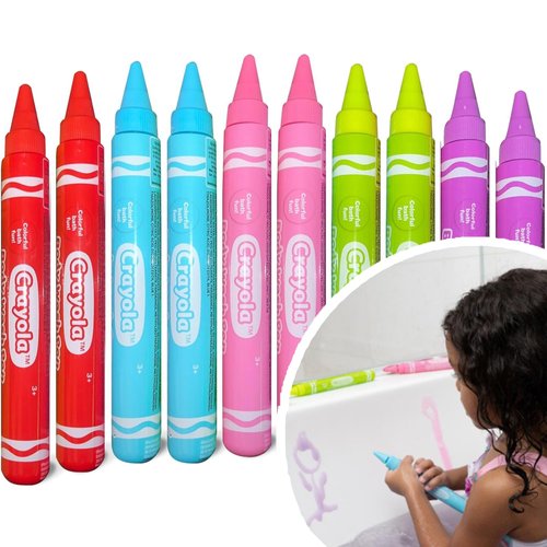 Crayola Kids Scented Body Wash Pens, 10 Pack Washable Kids Bath Paint in Assorted colors, Non-Toxic for Toddlers and Kids Bathtime Fun