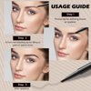 LYBHDAFA 2PCS Microblading Eyebrow Pencil, 2-In-1 Dual-Ended Waterproof Eyebrow Pen with 4-Fork-Tip & Ultra-Precise-Tip for Hair-Like Natural Eyebrow Makeup, Eye Brow Pencils for Women -Dark Brown