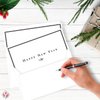 Happy New Year" Greeting Cards & Envelopes - 25 Per Pack (A2-4 1/4 x 5 1/2)