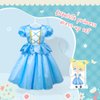 Meland Princess Dress Up for Girls - Dress Up Clothes for Little Girls with Cape, Princess Toys for Girls Age 3,4,5,6 Year Old, Christmas Birthday Gift for Toddler Girls Halloween Role Play