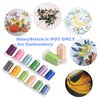 ShinyStitch 42-Spool（40PCS + 2PCS Gift） Embroidery Machine Thread, 500M (550Y) Each Polyester Thread for Sewing & Embroidery, Embroidery Floss Compatible with Home Embroidery Sewing Machines