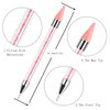 Kaychan Rhinestone Picker Tool 2 Acrylic Handle Rhinestones Applicator Dual-Ended DIY Nail Art Tool with 4 Extra Wax Tips and 1 Tweezer