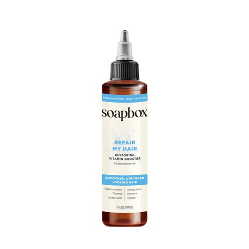 Soapbox Repairing Hair Treatment with Vitamin E, B5, Banana Extract, Flaxseed & Amino Acids - 5oz, Vegan, Paraben & Cruelty-Free Hair Booster