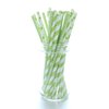 Food With Fashion St. Patrick’s Day Straws - Paper Straws for Drinking, Green Striped, Polka Dot & Zig Zag Straws for a St. Paddy's Day Party, 25 Pack