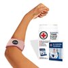 Tennis Elbow Brace & Adjustable Arm Band Support for Pain Relief for Tendonitis, Golfers Elbow Strap for Men and Women - Comfy Removable Arm Wrap for Daily Wear, Gym, Sports (Single, Pink)