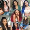 6 Packs Passion Twists Hair 18inch Water Wave Crochet Hair for Goddess Passion Twist Long Bohemian Locs Braiding Hair Extensions (18" 6packs 1B#)