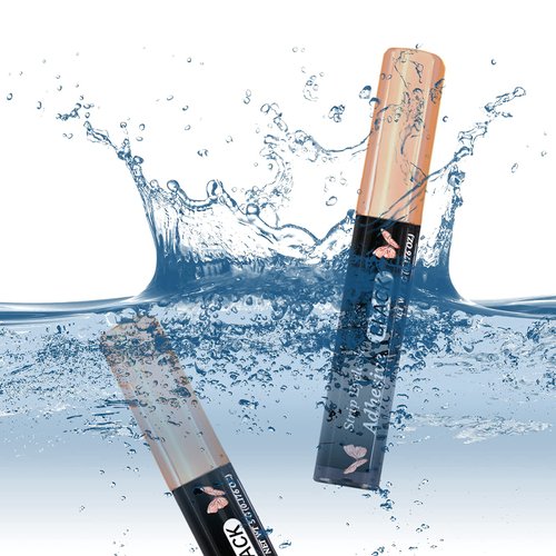 Clear Eyelash Glue Strong Hold Lash Glue Eyelash Adhesive Latex-Free Waterproof False Eyelash Glue Safe Suitable for Sensitive Eyes Eyes Lash Adhesive (0.176oz,Clear* 3Pcs)