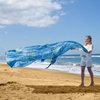 URBANECO OUTDOORS Lightweight Beach Blanket - Oversized 107" x 77" Waterproof Sandproof - Double Anchored for Fun Leisure Beach Blanket - with Stake Pouch & Plastic Stakes Durable Sand Beach Mat